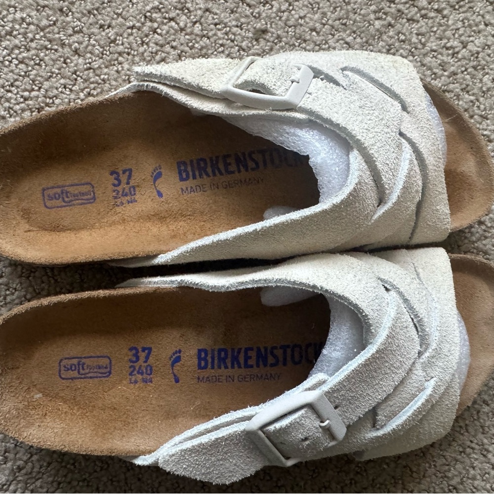 Birkenstock Lugano Sandals in Antique White Size 37 (7.5 to 8) - Picture 4 of 5